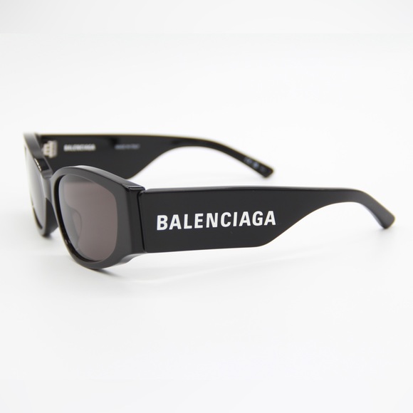 NEW BB0258S 001 OVERSIZED BALENCIAGA BLACK SUNGLASSES - Picture 8 of 15